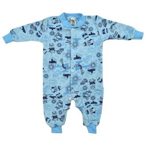 Macacão Pijama Azul Feminino de Bebê