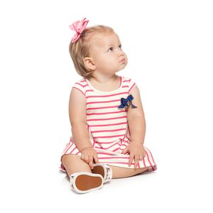 Vestido Bebê Alakazoo Listras