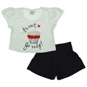 Conjunto Blusa Cropeed e Shorts Have Fun