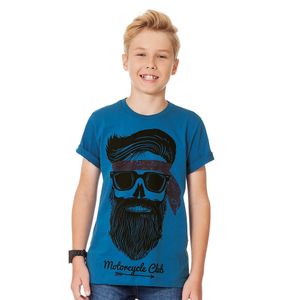 Camiseta Masculina Juvenil "motorcycle Club" Rolú