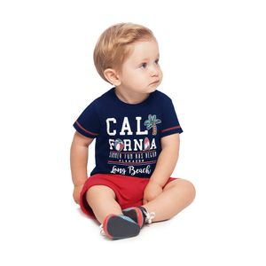 Conjunto Camiseta e Bermuda Moletom California Alakazoo