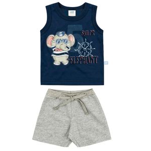 Conjunto Regata e Bermuda Elefante Marlan