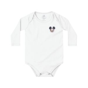 Body Branco Mickey Bebê Masculino Marlan