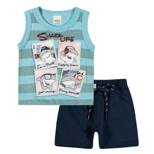 Conjunto Regata e Bermuda Bebê Elian