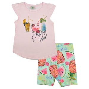 Conjunto Blusa e Ciclista Feminino Juvenil Have Fun