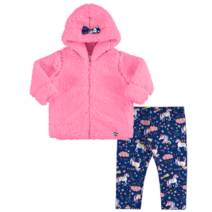 Conjunto Casaco Pelo e Legging Alakazoo