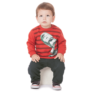 Conjunto Blusão e Calça Masculino em Moletom Penteado