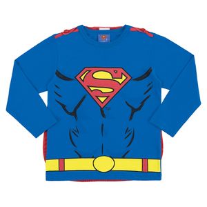 Camiseta Superman com Capa Removível Infantil