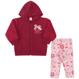 Conjunto Jaqueta Moletom Pelucia e Legging Dila