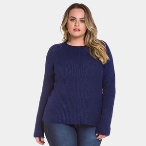 Blusão de Tricô Feminino Adulto Lunender Mais Mulher