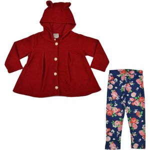 Conjunto Casaco em Soft e Calça Bebê Carol e Dani