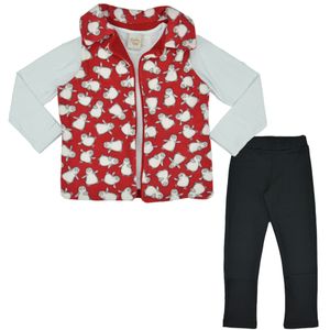 Conjunto Blusa, Colete e Calça Juvenil Carol e Dani