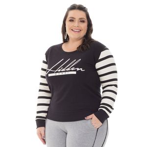 Blusão de Moletinho Feminino Plus Size Marco Textil