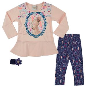 Conjunto Mini Vest e Calça Bebê Carol e Dani