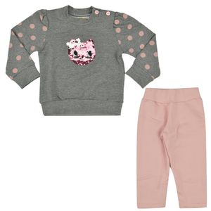 Conjunto Blusão e Calça Bebê com Lantejoula Reversivel
