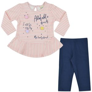 Conjunto Blusa e Legging Feminino Bebê