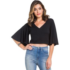 Blusa Cropped Feminina Adulto Lunender