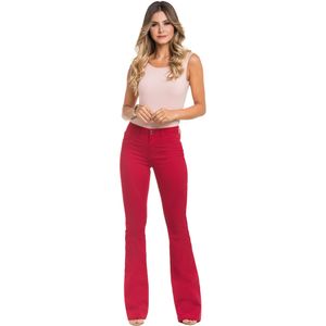 Calça Flare de Sarja Feminina Adulto Lunender