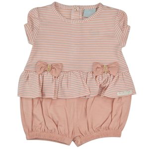 Macacão Curto Feminino Listrado Miniclô