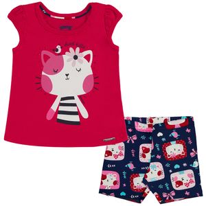 Conjunto Blusa e Shorts Feminino Bebê Alakazoo