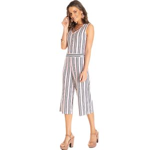 Macacão Pantacourt Listrado Bright Girls