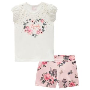 Conjunto Blusa e Short Moletinho Bebê Milon