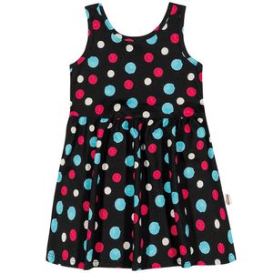 Vestido Bolinhas Preto Bebê Elian