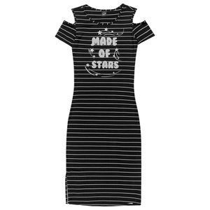 Vestido Listrado Ombro Vazado Juvenil Elian Beats