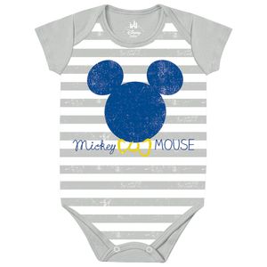 Body Mickey Listrado em Suedine Penteado Marlan