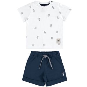 Conjunto Camiseta e Bermuda Moletinho Onda Marinho