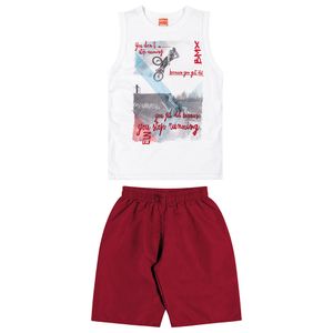 Conjunto Regata e Bermuda Tactel Elian