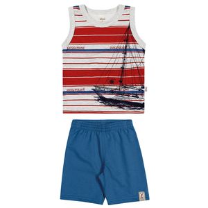Conjunto Regata e Bermuda Moletinho Elian