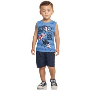 Conjunto Regata e Bermuda Tactel Elian