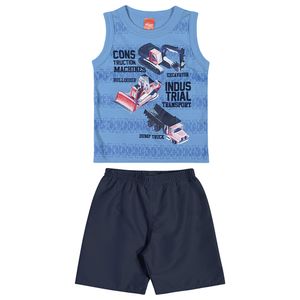 Conjunto Regata e Bermuda Tactel Elian