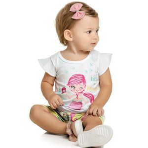 Conjunto Blusa e Ciclista Sereia Bebê Elian