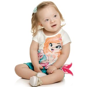 Conjunto Feminino Blusa e Shorts Moletinho Bebê Elian