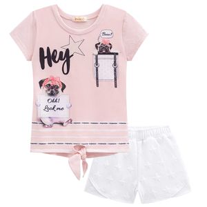 Conjunto Blusa e Shorts Feminino Primeiros Passos Kukiê