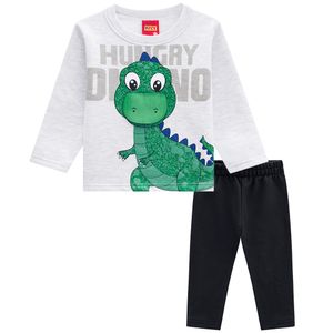 Conjunto Dinossauro Blusão e Calça Masculina Bebê Kyly