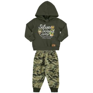 Conjunto Blusão e Calça Camuflada Masculina Bebê Marlan