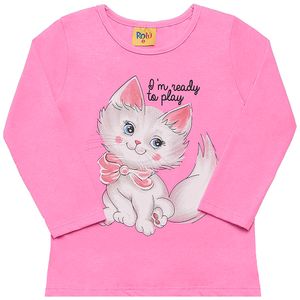 Blusa Gatinha Feminina Primeiros Passos Rolú