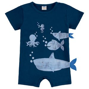 Macacão Fundo do Mar Masculino Bebê Marlan