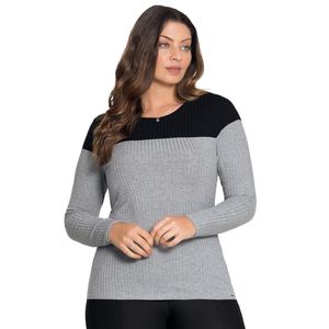 Blusa Canelada Feminina Adulto Lunender Mais Mulher