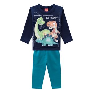 Conjunto Blusão Dinossauro e Calça Masculino Bebê Kyly