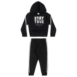 Conjunto Blusão e Calça de Moletom de Menina Juvenil Elian