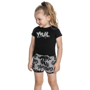 Conjunto Blusa e Shorts de Menina Colorittá Primeiros Passos