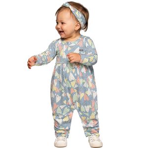 Macacão e Faixa de Menina Bebê Colorittá