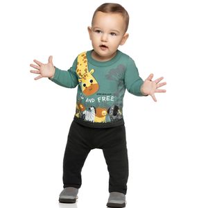 Conjunto Camiseta e Calça de Menino Bebê Elian
