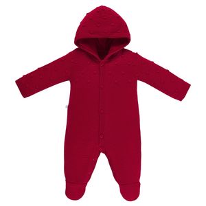 Macacão em Tricot Vermelho Bebê Fofinho