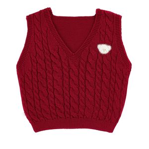 Colete Tricot Vermelho Bebê Fofinho
