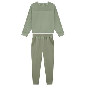 Conjunto Blusão e Calça Feminina Adulto Lunender Mais Mulher